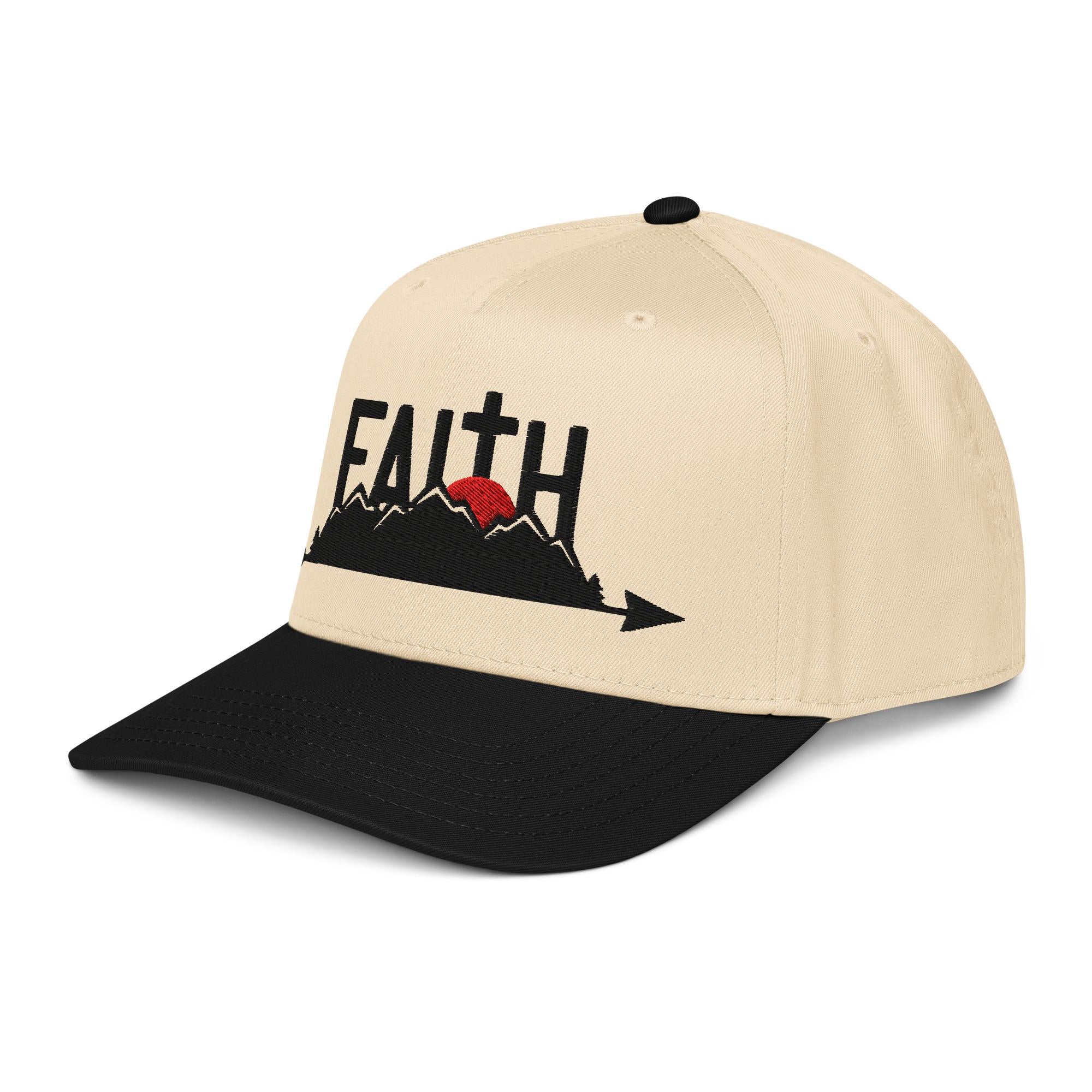 Faith Can Move Mountains Hat: Embroidered Christian Baseball Cap, VIARA'S