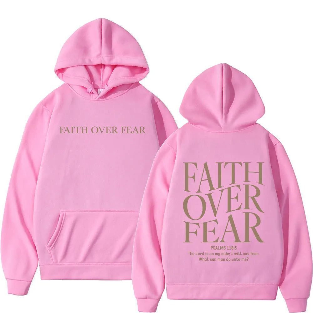 Faith Over Fear Hoodie – Unisex Christian Sweater