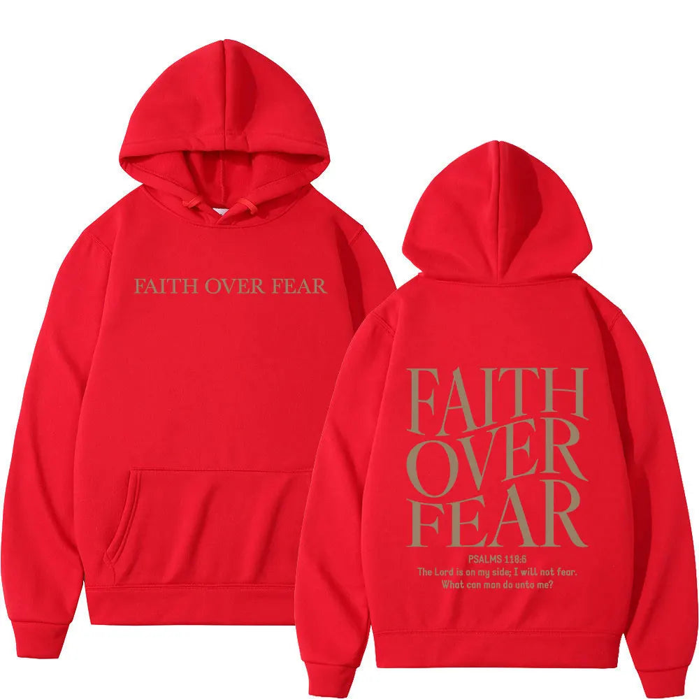 Faith Over Fear Hoodie – Unisex Christian Sweater