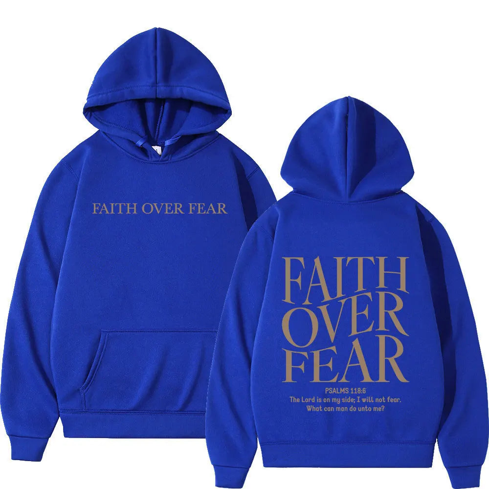 Faith Over Fear Hoodie – Unisex Christian Sweater