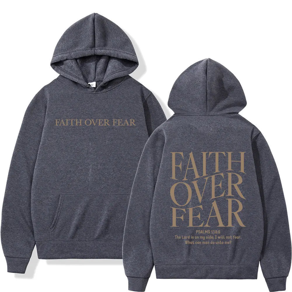 Faith Over Fear Hoodie – Unisex Christian Sweater