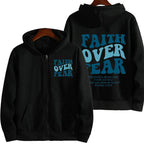 Faith Over Fear-Woman Zip Hoodie