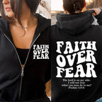 Faith Over Fear-Woman Zip Hoodie