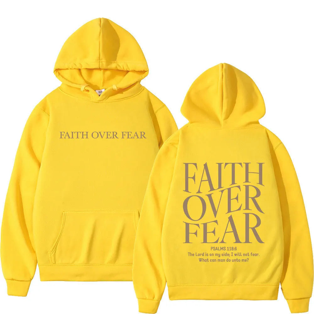 Faith Over Fear Hoodie – Unisex Christian Sweater