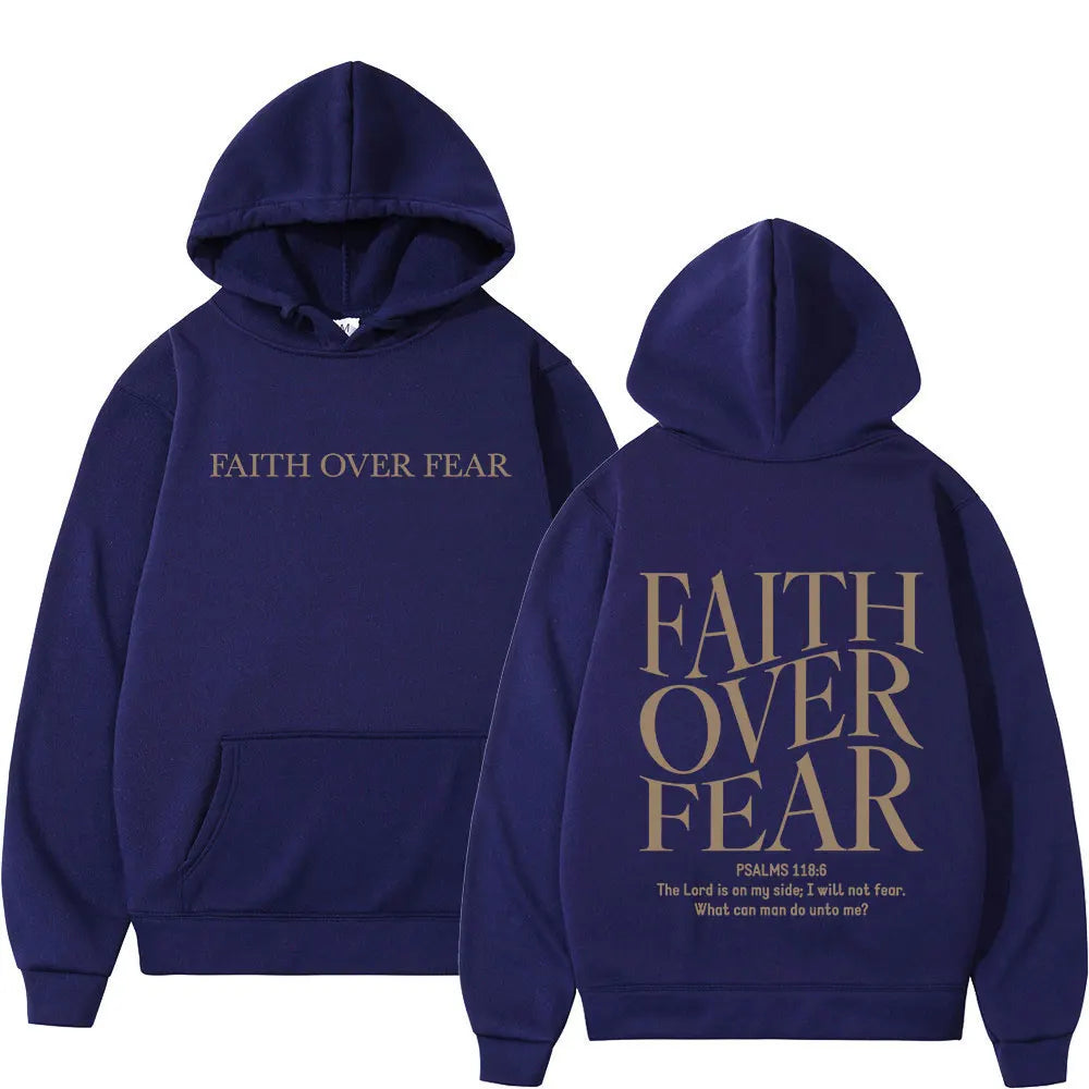 Faith Over Fear Hoodie – Unisex Christian Sweater