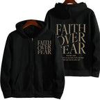Faith Over Fear-Woman Zip Hoodie