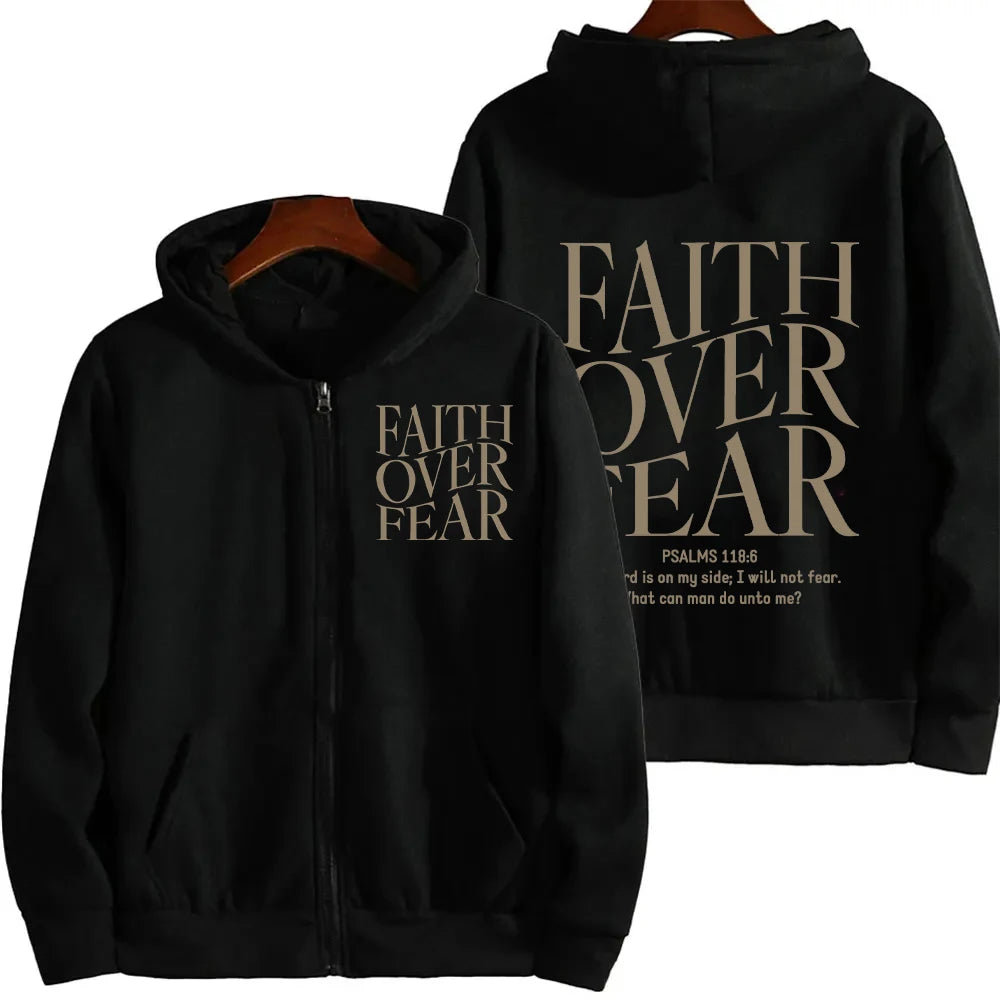 Faith Over Fear-Woman Zip Hoodie