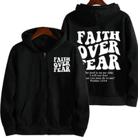 Faith Over Fear-Woman Zip Hoodie