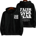 Faith Over Fear-Woman Zip Hoodie