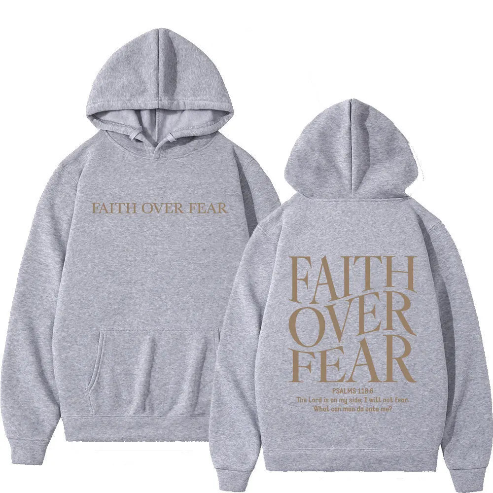 Faith Over Fear Hoodie – Unisex Christian Sweater