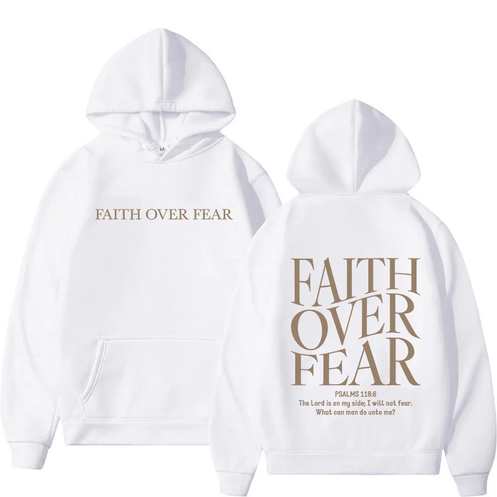 Faith Over Fear Hoodie – Unisex Christian Sweater