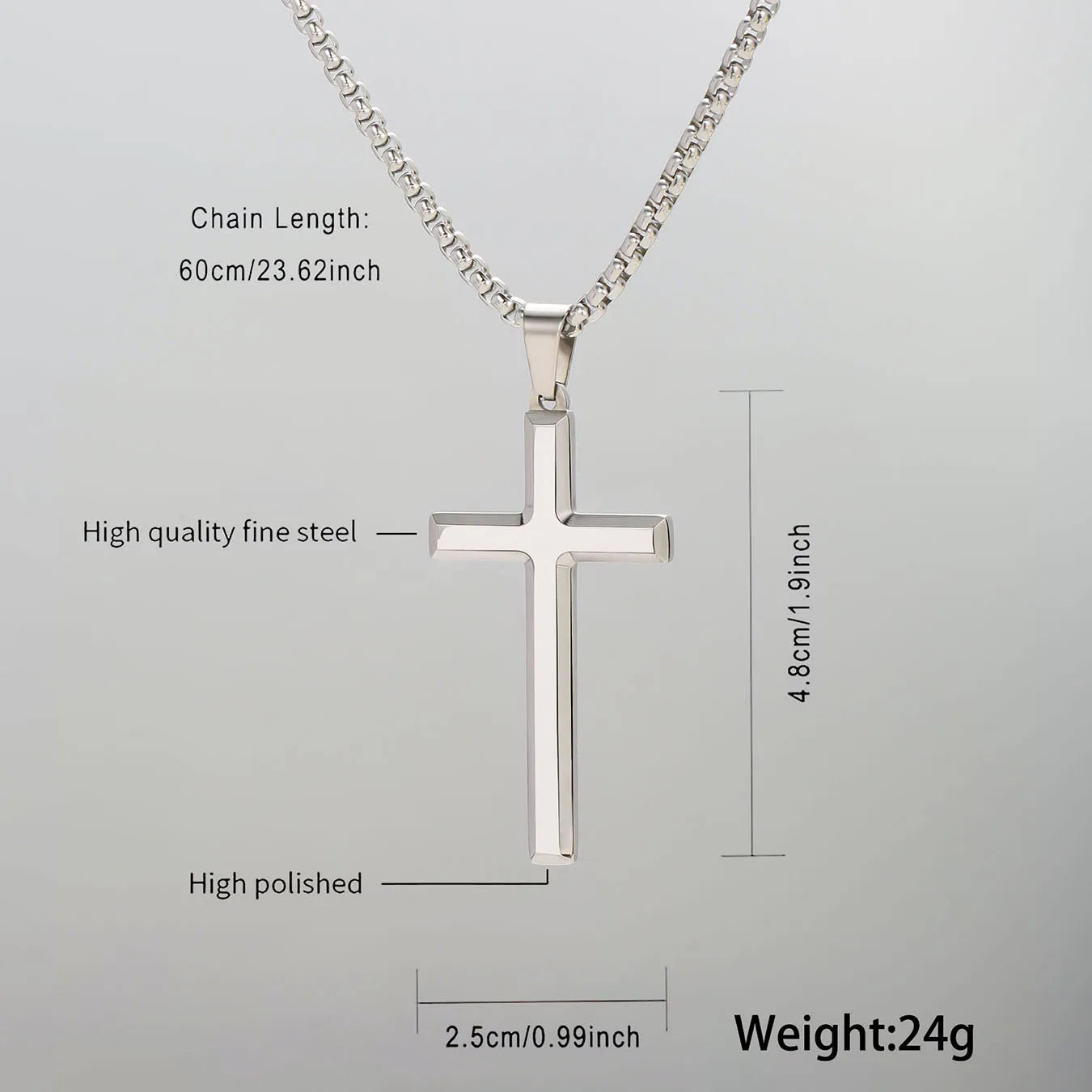 Stainless Steel Cross Necklace